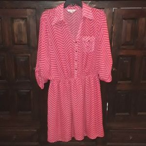 Chevron print dress 1X